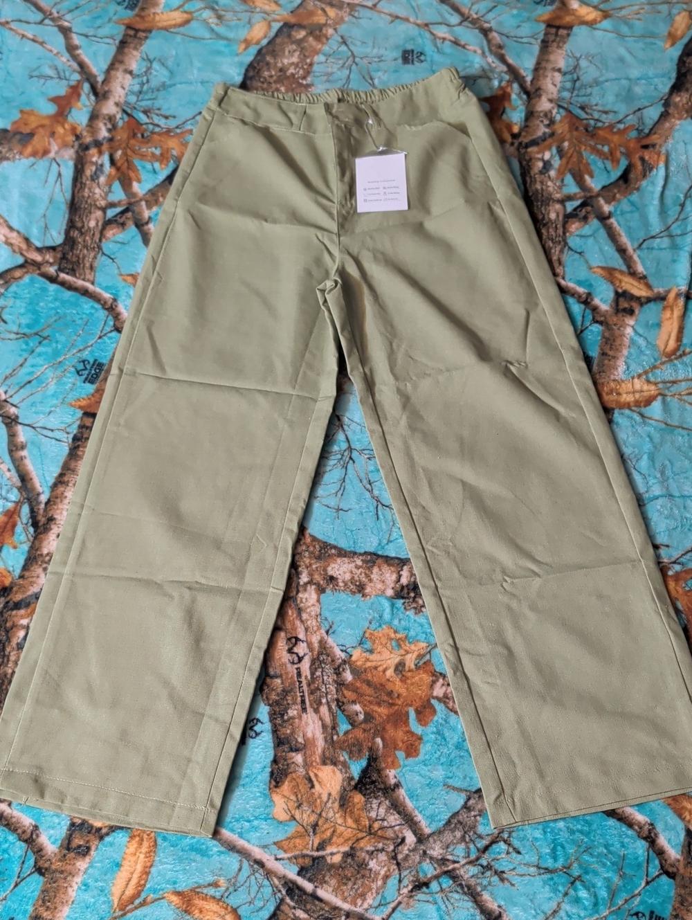 Women's Wide-Leg Casual Pants — Olive Green